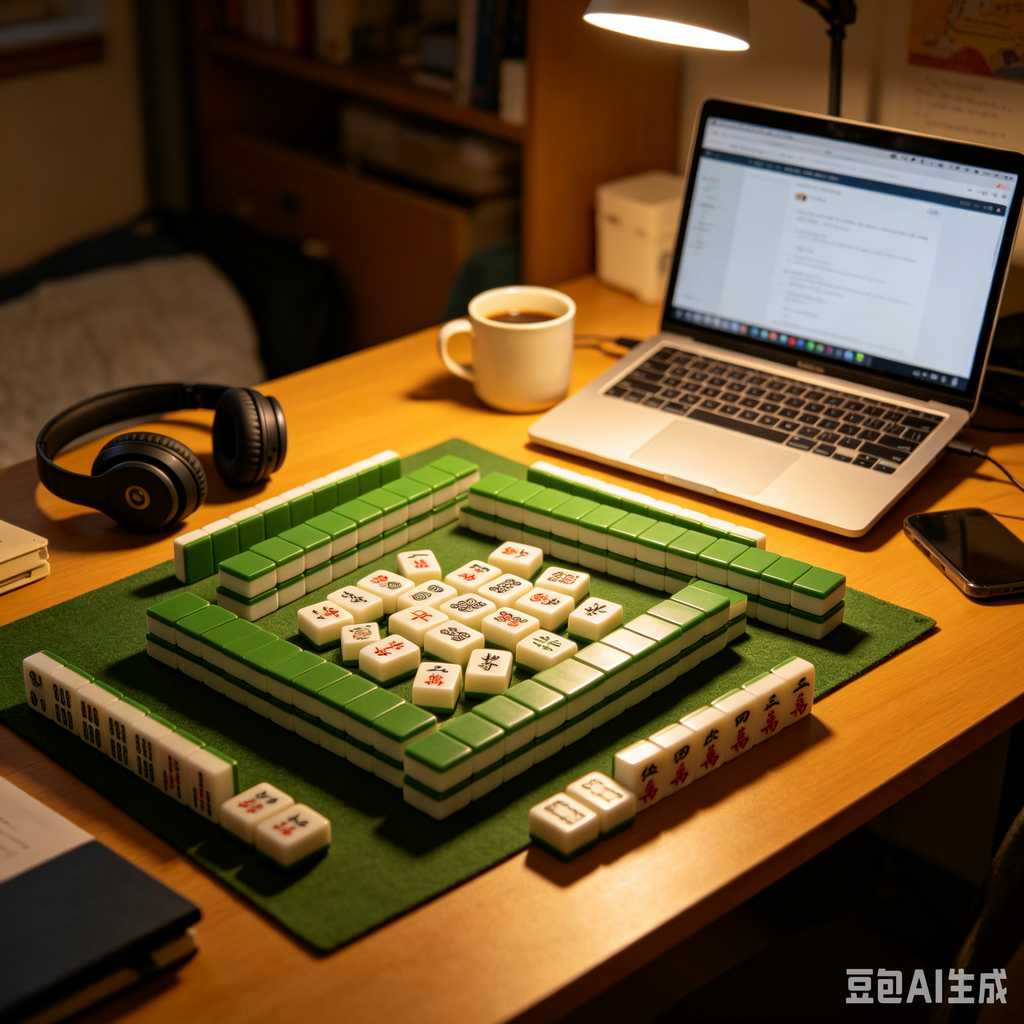 antique style mahjong set